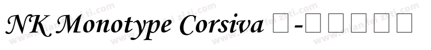 NK Monotype Corsiva 语字体转换